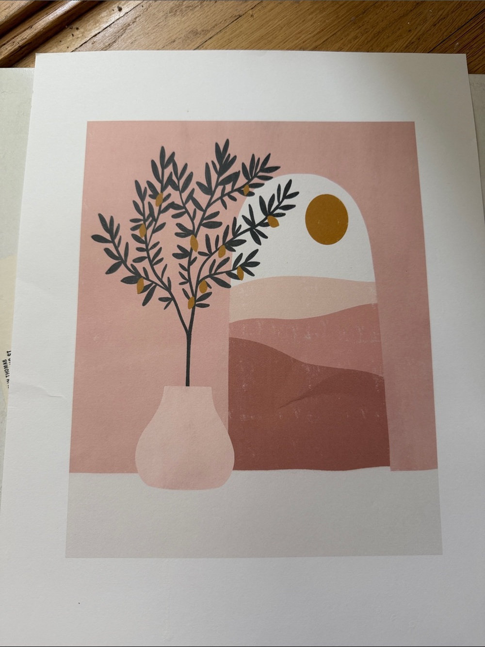 Modern Pink Abstract Vase Wall Art Print